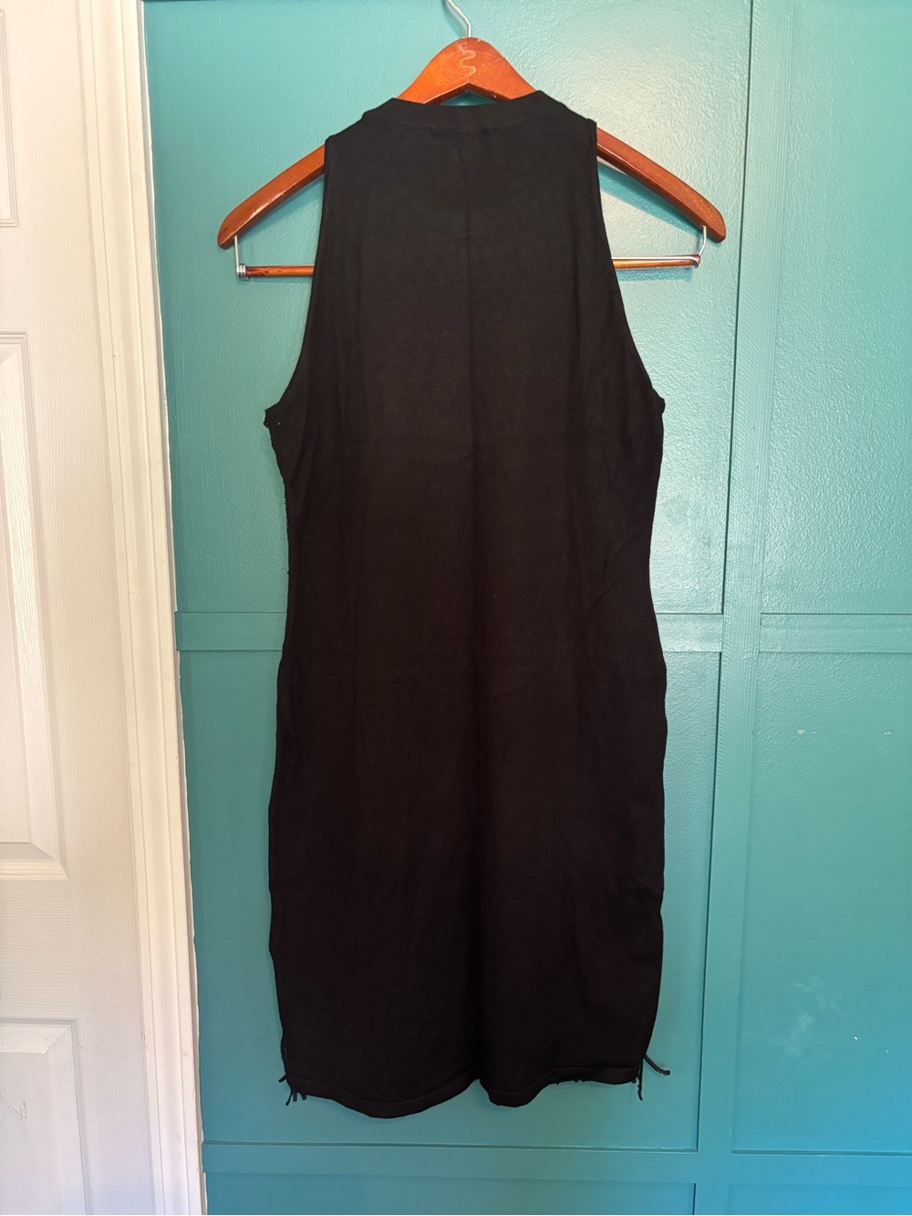 INC International Concepts Black Sequin Sweater Dress Size Medium - Picture 4 of 6